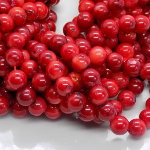 perles corail rouge naturel